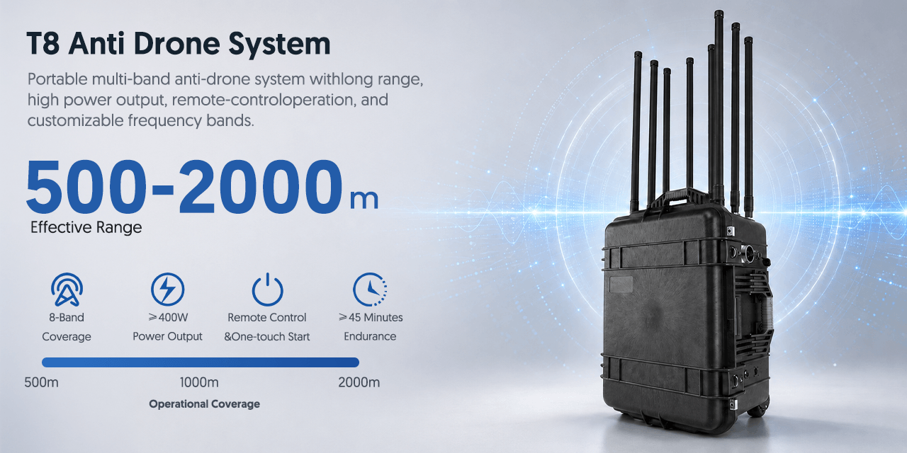 T8 Anti Drone System Effective Range
