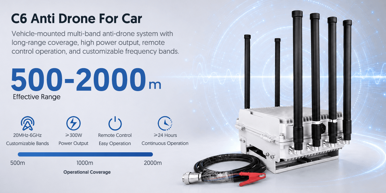 C6 Anti Drone For Car Effective Range