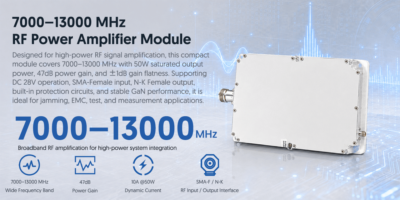 7000-13000 MHz RF Power Amplifier Module