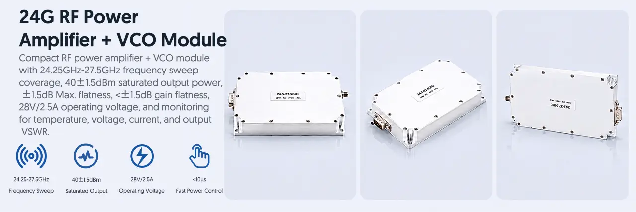 24G RF Power Amplifier and VCO Module Detail Display